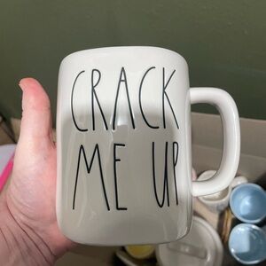Rae Dunn Cream Mug - Crack Me Up